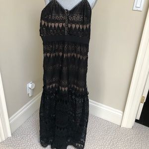 Self Portrait Teardrop Black Dress - Size 4